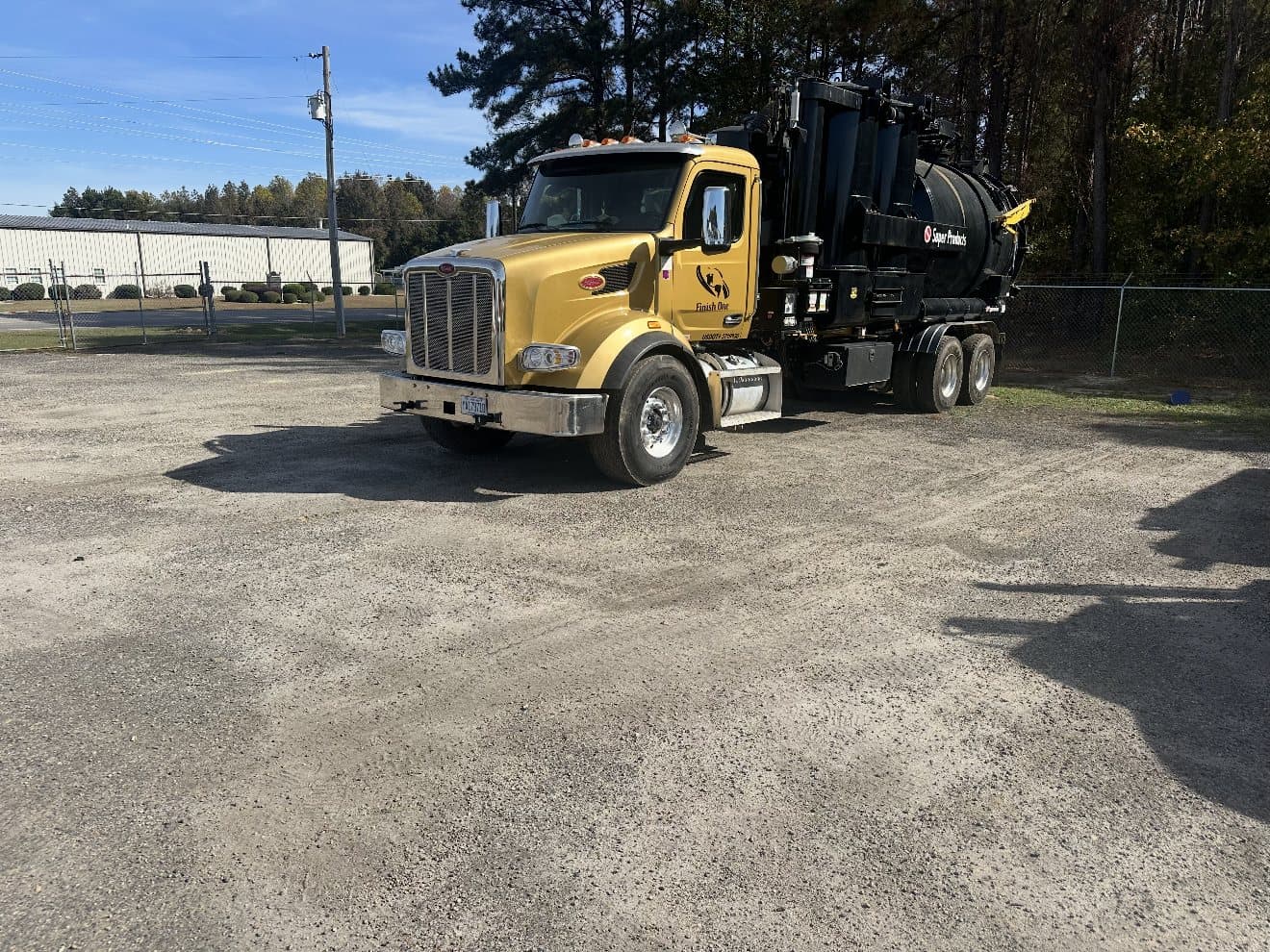 Finish One Peterbilt vacuum truck